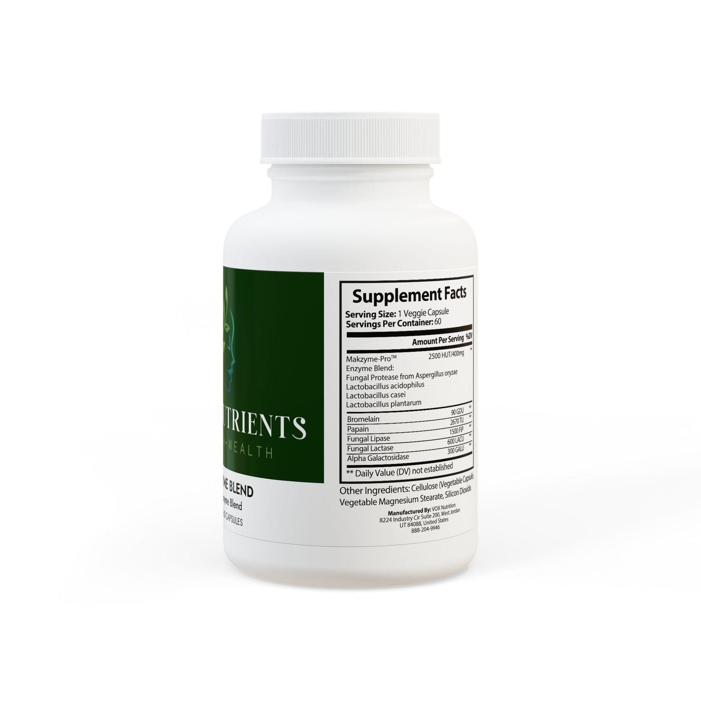 Digestive Enzyme Blend Supplement (60 Capsules)