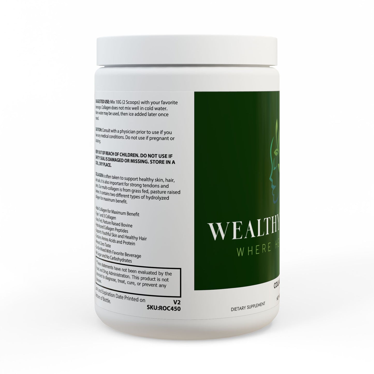 Collagen Peptides Type I & III Supplement (350g, 12.3oz)